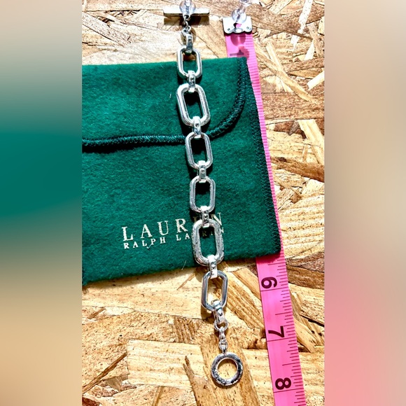 Ralph Lauren silver tone vintage bracketts x2 with original RL felt bag & box - Picture 4 of 7